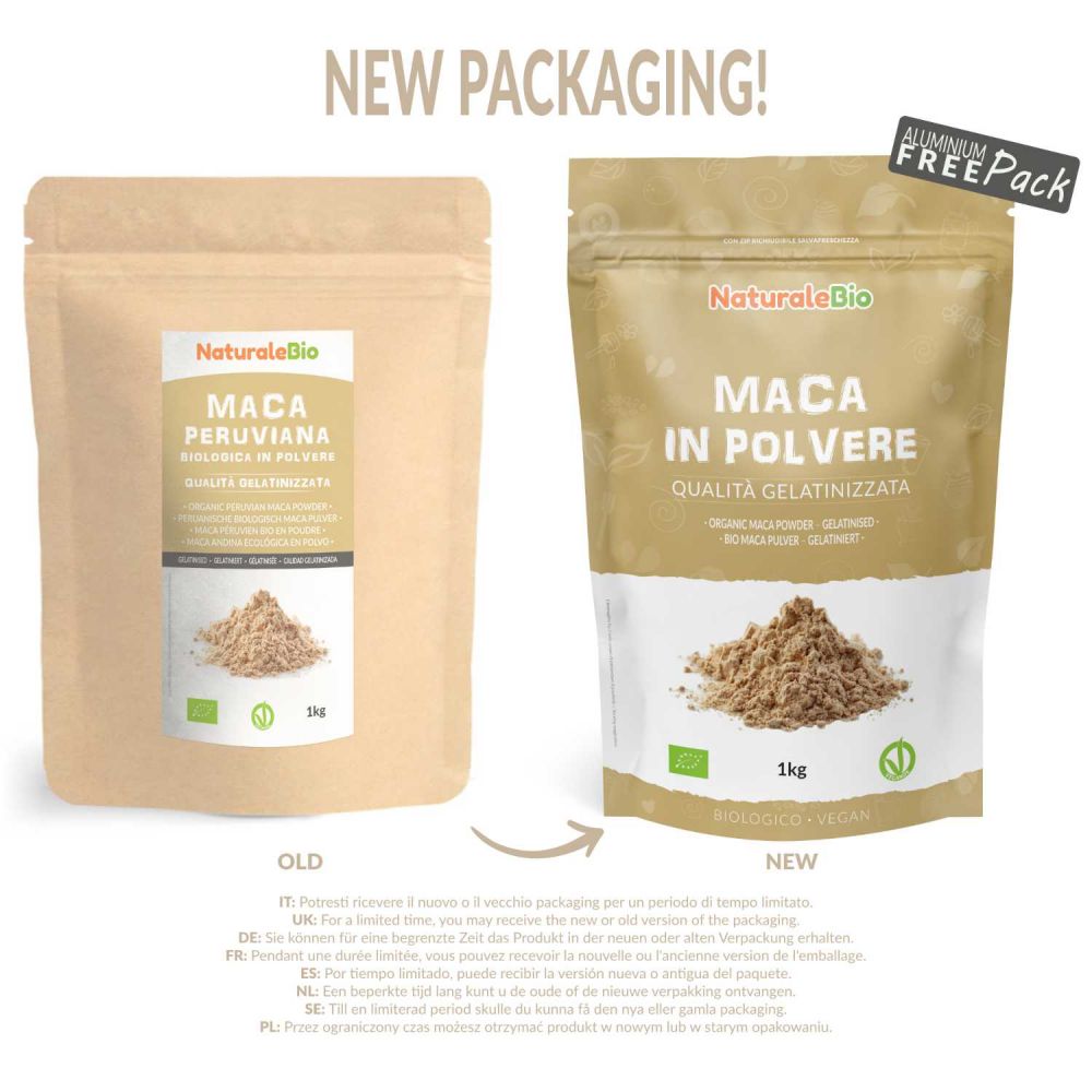 Maca biologica 1kg new pack 2021