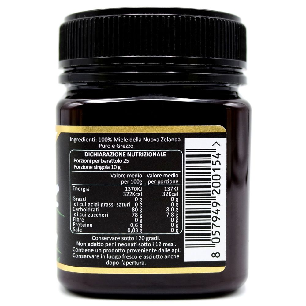 Miele di manuka mg500 250g tabella nutrizionale