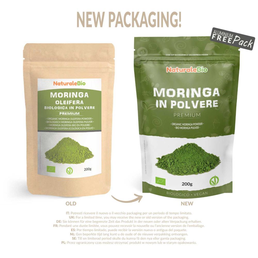 Moringa biologica 200g new pack 2021